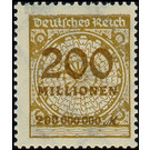 Freimarkenserie  - Germany / Deutsches Reich 1923 - 200.000.000