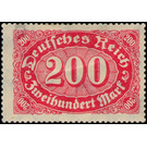 Freimarkenserie - Germany / Deutsches Reich 1923 - 200 Mark