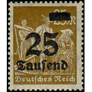 Freimarkenserie  - Germany / Deutsches Reich 1923 - 25000#25