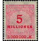 Freimarkenserie  - Germany / Deutsches Reich 1923 - 5.000.000