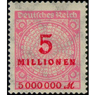 Freimarkenserie  - Germany / Deutsches Reich 1923 - 5.000.000