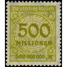 Freimarkenserie  - Germany / Deutsches Reich 1923 - 500.000.000