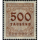 Freimarkenserie  - Germany / Deutsches Reich 1923 - 500,000 Mark