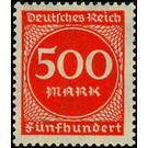 Freimarkenserie  - Germany / Deutsches Reich 1923 - 500 Mark
