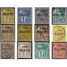 French Colonies stamps Overprinted 1893 TAHITI - Polynesia / Tahiti 1893 Set