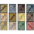 French Colonies stamps Overprinted TAHITI - Polynesia / Tahiti 1893 Set