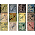 French Colonies stamps Overprinted TAHITI - Polynesia / Tahiti 1893 Set