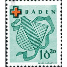 German Red Cross  - Germany / Western occupation zones / Baden 1949 - 10 Pfennig