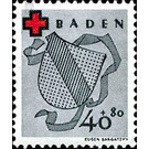 German Red Cross  - Germany / Western occupation zones / Baden 1949 - 40 Pfennig