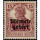 Germania, overprint Memel-Area - Germany / Old German States / Memel Territory 1920 - 15