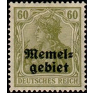 Germania, overprint Memel-Area - Germany / Old German States / Memel Territory 1920 - 60