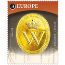 Gold Postal Seal with W and Crown - Belgium 2020 - 3