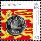 Guernsey 50 New Pence Coin of 1971 - Alderney 2021 - 50