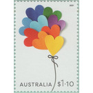 Heart-Shaped Balloons - Australia 2021 - 1.10