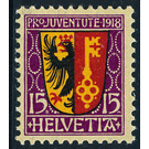 Heraldic coats of arms  - Switzerland 1918 - 15 Rappen
