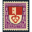 Heraldic coats of arms  - Switzerland 1919 - 15 Rappen