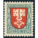 Heraldic coats of arms  - Switzerland 1919 - 7.50 Rappen