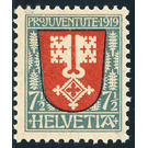 Heraldic coats of arms  - Switzerland 1919 - 7.50 Rappen