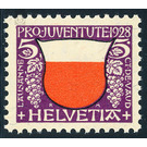 Heraldic coats of arms  - Switzerland 1928 - 5 Rappen