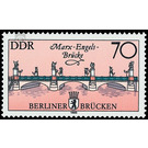 Historic bridges in Berlin, capital of the GDR  - Germany / German Democratic Republic 1985 - 70 Pfennig