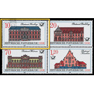 Historic post office buildings  - Germany / German Democratic Republic 1987 - 10 Pfennig