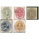 Holstein - Value in oval - Germany / Old German States / Schleswig Holstein & Lauenburg 1865 Set