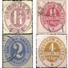 Holstein - Value in oval - Germany / Old German States / Schleswig Holstein & Lauenburg 1866 Set
