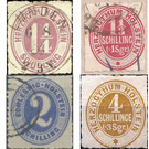 Holstein - Value in oval - Germany / Old German States / Schleswig Holstein & Lauenburg 1866 Set