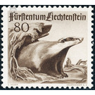 hunt  - Liechtenstein 1950 - 80 Rappen