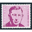 Important personalities  - Switzerland 1971 - 80 Rappen