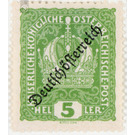 Imprint 'German Austria'  - Austria / Republic of German Austria / German-Austria 1918 - 5 Heller