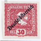 Imprint 'German Austria'  - Austria / Republic of German Austria / German-Austria 1919 - 30 Heller