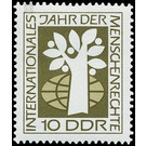 International Year of Human Rights  - Germany / German Democratic Republic 1968 - 10 Pfennig