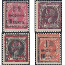King Alfonso XIII - Surcharged - Central Africa / Equatorial Guinea  / Elobey, Annobon and Corisco 1906 Set