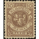 Klaipeda coat of arms - Germany / Old German States / Memel Territory 1923 - 10