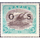Lakatoi - Black overprint OS - Melanesia / Papua 1931 - 3