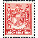 Landeswappen  - Liechtenstein 1934 - 3 Rappen