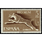 Leopard (Panthera pardus) - Central Africa / Equatorial Guinea  / Rio Muni 1964 - 5
