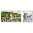 Les Království Dam (with decorative tab from Booklet) - Czech Republic (Czechia) 2019