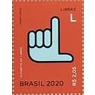 Letter L in Brazilian Sign Language - Brazil 2020 - 2.05