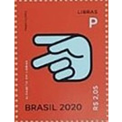 Letter P in Brazilian Sign Language - Brazil 2020 - 2.05