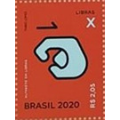 Letter X in Brazilian Sign Language - Brazil 2020 - 2.05