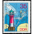 Lighthouses, beacon, lighthouse and mole fire  - Germany / German Democratic Republic 1975 - 35 Pfennig