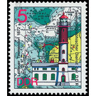 Lighthouses, beacon, lighthouse and mole fire  - Germany / German Democratic Republic 1975 - 5 Pfennig