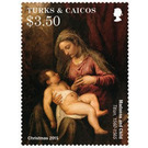 "Madonna and Child", by Titian (1560-1565) - Caribbean / Turks and Caicos Islands 2015 - 3.50