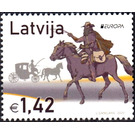 Mail Delivery by Horse and Mailcoach - Latvia 2020 - 1.42 Euro