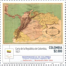 Map of Gran Colombia, 1821 - South America / Colombia 2021
