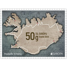 Map Of Iceland with Postal Route - Iceland 2020