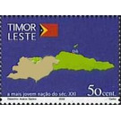 Map of the Island of Timor - East Timor 2002 - 50