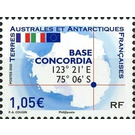 Map Showing Location of Concordia Base - French Australian and Antarctic Territories 2020 - 1.05
